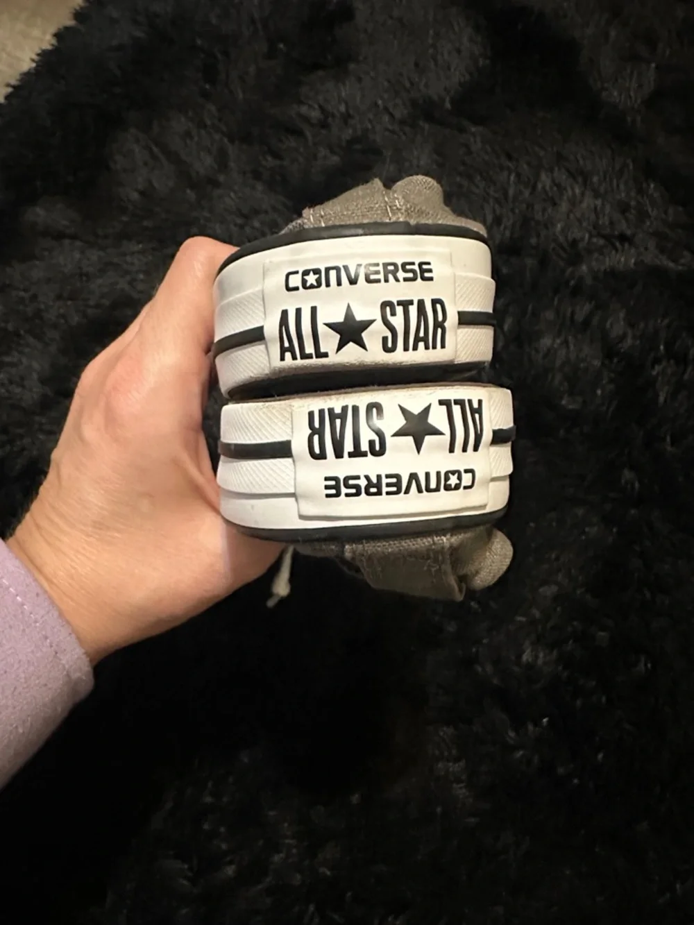 Converse Chuck Taylor’s shoreline Low Top Canvas Sneakers in Gray with White Toe - Picture 6 of 6